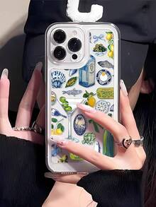 Funda para teléfono Vacaciones 1 pieza Patrón fresco de verano Cubierta completa Funda para teléfono transparente TPU antihuellas Compatible con funda para phone 1/12/12 Pro/12 Pro Max/13/13 Pro/13 Pro Max/14/14 Pro/14 Pro Max/15/15 Plus/15 Pro/15 Pro Max 1 pieza - Multicolor 2 - Ver 4