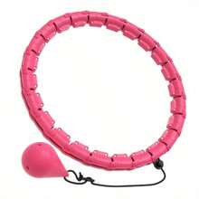 1Set 24-Segment Adjustable Smart Fitness Exercise Hoop, For Adult Weight Loss, 24 Detachable Chains, Weighted Exercise Hooping Rings With Massage Function, Battery-Free, Suitable For Women And Beginners, Gym