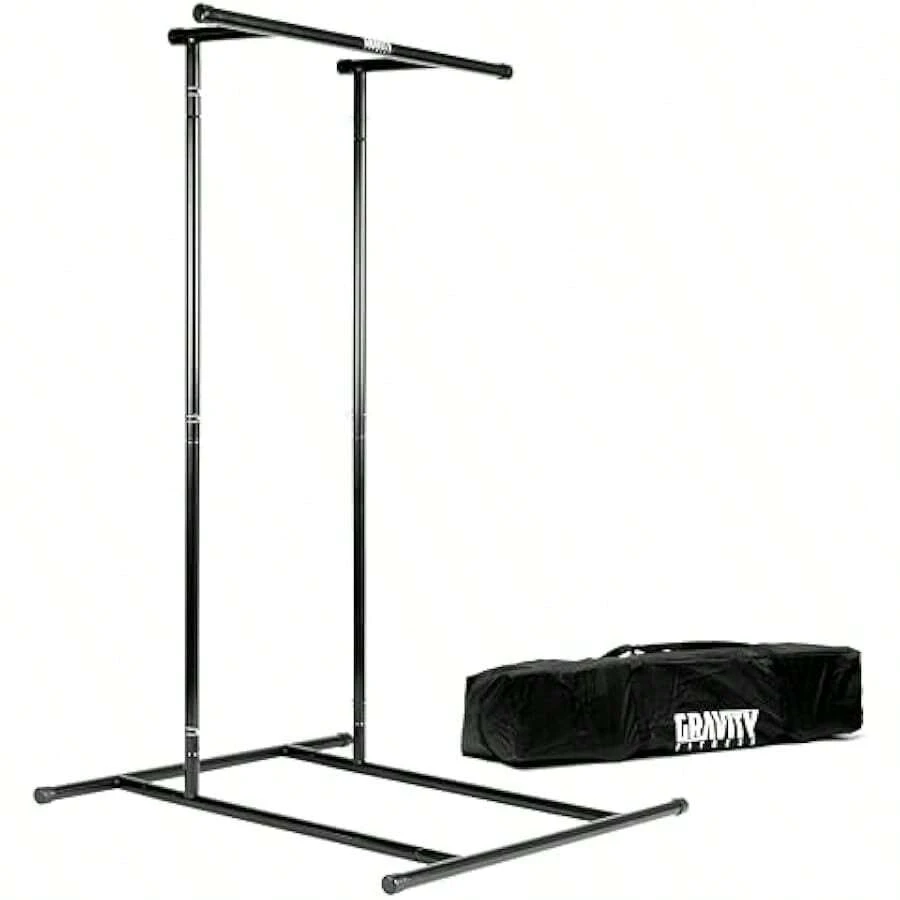 PullUp Bar Portable PullUp Rack Home Gym Equipment Calisthenics Bodyweight Training Adjustable PullUp Rack Dip Station Freestanding Strength Training Equipment - Black - View 1