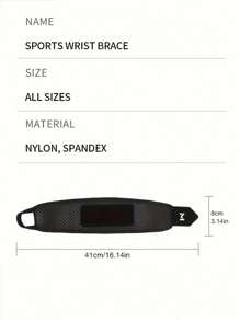 1 pieza Muñequera deportiva ajustable, ligera y transpirable con soporte para la articulación de la muñeca, cómoda y transpirable, adecuada para fitness, yoga, bádminton tanto para hombres como para mujeres, talla única