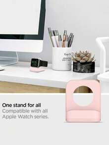 1pc Minimalist Silicone Stand/Holder Compatible With Apple Watch Charger, Non-Slip Charging Dock Compatible With Apple Watch Series 9/8/SE/7/6/5/4/3/2/1 (Charging Cable Not Included)