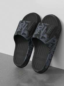 Plus Size Men's Fashion Slippers - Stylish Cartoon Print EVA Slippers, Soft Non-Slip Sole, Odorless, Ideal For Indoor Home, Shower, Beach And Summer Daily Use, House Slippers | Summer Footwear | Slippers, House Slippers, Shower Shoes - Multicolor - View 10