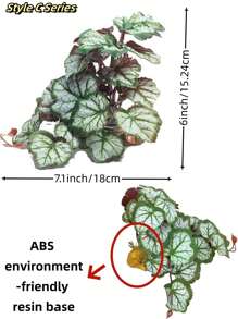 Reptile Plants For Terrariums, Amphibian Habitat Decorations, Artificial Hanging Plants With Suction Cups, Artificial Plants For Gecko Color-Changing Dragon Snake Turtle Tank Accessories