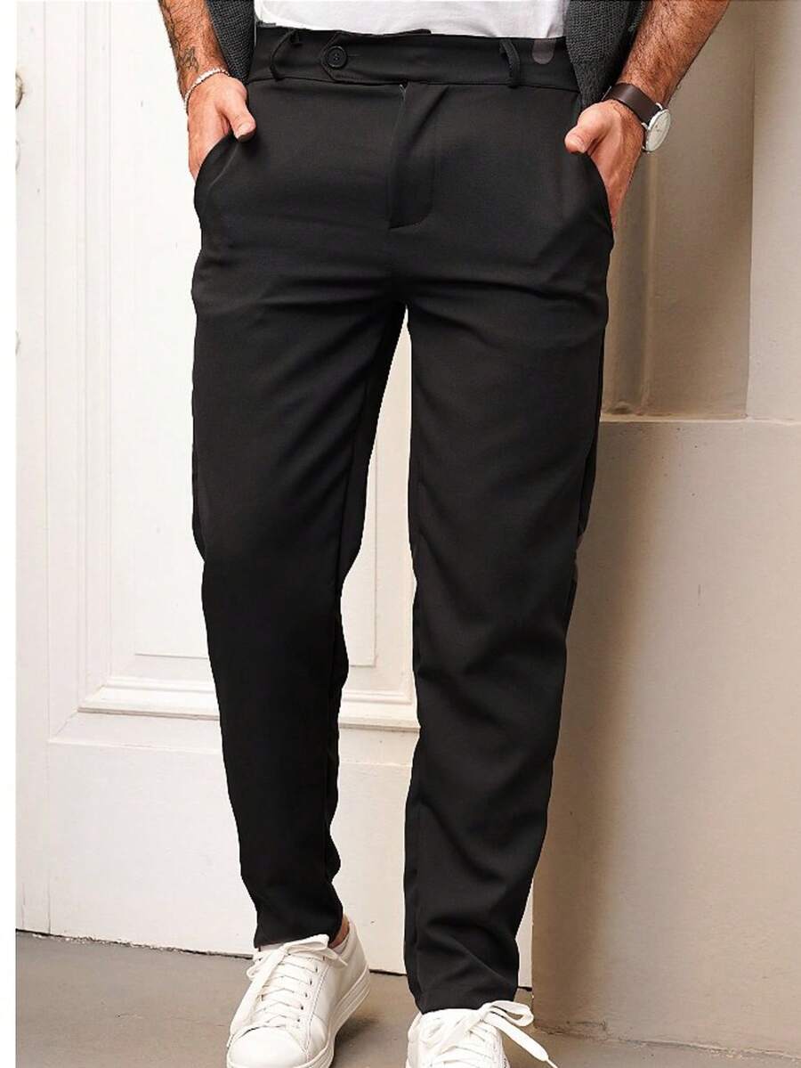 Men's Tailored Trousers - 黑色 - 查看 1