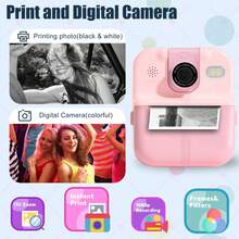 Cámara digital de ocio y entretenimiento para adultos, impresión de alta definición, capaz de tomar fotos, mini cumpleaños y Navidad para niños y adultos con papel de impresión - ET-Multicolor - Ver 12