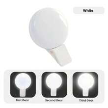 1 pièce 150 mAh Blanc/Rose/Bleu/Noir Anneau lumineux Selfie LED portable avec miroir, chargement USB, éclairage portable, lumière de beauté photo Halo, clip pour streaming en direct