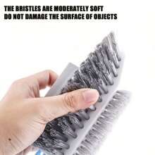 Heavy Duty Cleaning Brush 2 In 1 Gap And Floor Scrubber Plastic Bristles Ergonomic Handle Perfect For Bathroom Tiles Kitchen Sink Living Room Corners All Purpose Household Cleaning Tool