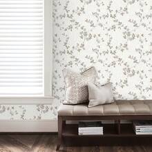 1 Roll Self-Adhesive Wallpaper, Classic Elegant Floral Pattern Textured Wallpaper, White Background Botanical Flower Design, Removable, Waterproof, Non-Sticky, Seamless Pattern, Easy To Apply, Suitable For Home Decor, Rental Decoration, Kitchen, Bedroom, Living Room, TV Background, Furniture Renewal, Straight Line Matching, Multiple Sizes - Multicolor - View 4