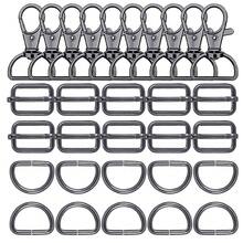 60pcs Keychain Making Kit, Including 20pcs Swivel Keychains, 20pcs D-Rings, 20pcs Sliders, Suitable For Handbags, Wallet Lanyards And Sewing Projects - D Buckle D Ring Japanese Buckle - View 10