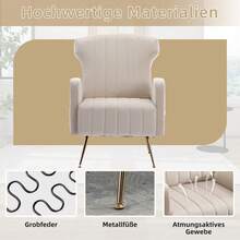 Armchair Elegant TV Armchair With Soft Upholstery And Foldable Backrest For Maximum Comfort