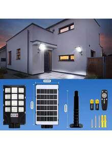 Lámparas Led Solares Exterior Jardín Luz Iluminación Solar - Negro - Ver 7