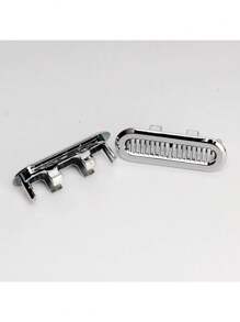 3pcs Basin Hole Covers,Overflow Long Hole Cover,Wash Basin Plug Filter,Decorative Cover,Rectangular Round Ring Plug For Bathroom Kitchen Wash Basin/Bathtub/Pedestal Basin/Mop Sink Overflow Hole,Bathroom Kitchen Accessory