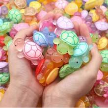 2/10pcs. Turtle Resin Pendant Glow-In-The-Dark Turtle Popular Blind Bag Resin Pendant Turtle Bag Key Chain Couple
