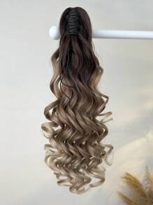 Claw Ponytail Extension Hair Accessories Ombre 22 Inch Long Deep Wave Heat Resistant Fiber Synthetic Ponytail Hairpiece For Women Girls Daily Used