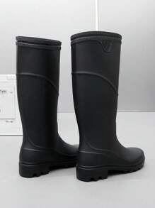 1 par de botas altas para hombre para pesca/lluvia, botas de trabajo versátiles impermeables antideslizantes, botas de goma gruesas y duraderas