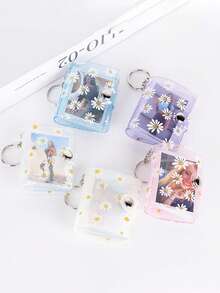 1PC/4PCS 1 Inch Mini Small Photo Album Valentine Photo Storage With Keychain Clear Pocket Photo Album Keychain For Picture Valentine Gift Wedding Birthday Anniversary Memory,Suitable For Photos, Car Keychains Car Accessories Bag Charm Backpack For School - Multicolor - View 5
