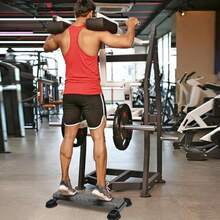 Steel Calf Raise Bar Versatile Standing Calf Raise Hine Wider AntiSlip Solid Calf Block Rounded Edge Design Perfect For Calf Stretching Squat Foot Stretch 800 Lbs Capacity - Black - View 3