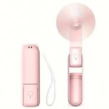 Mini ventilateur portable, rechargeable USB 3 vitesses réglables, ventilateur à main pliable pour les cils pour les filles et les femmes, pour les voyages et l'extérieur