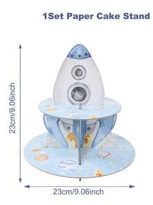 1 Bộ đế đựng bánh theo phong cách tên lửa, đế trưng bày bánh cupcake 3 tầng, đồ trang trí tiệc theo chủ đề thiên hà, đế đựng bánh cho tiệc sinh nhật, tiệc tắm cho bé, đồ dùng trang trí bánh nhà bếp, đồ dùng tiệc, khay đựng bánh tráng miệng, đồ trang trí phi hành gia ngoài không gian - Nhiều màu - Xem 5