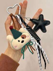 1 件女士包袋吊坠、可爱小熊吊坠、书包挂饰、汽车钥匙扣、新年礼物、圣诞节礼物、包袋挂钩、复活节礼物、返校礼物 - 彩色 - 查看 10