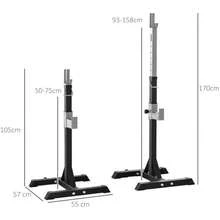 Barbell Squat Rack Adjustable Weight Lifting Bench Max Load 150kg Gym Fitn Strength Training Push Up Dip Stand With Wheels - as pic - View 5