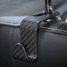 2pcs Car Seat Back Hooks, Vehicle Interior Organizer Hanger For Small Items - Black - View 4