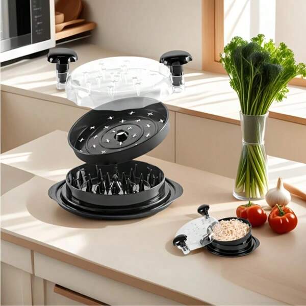 Large Chicken Shredder Tool Twist, Chicken Meat Mincer With Base Plate, Visible Meat Shredder Machine, Manual Meat Shredder, Non-Slip Chicken Shredding Tool, Effortlessly Shreds Cooked Meat Into Tender, Perfect For Making Dishes ,Corn Fritters And Sandwiches,Dog's Food,Ideal For Home Cooking, Essential Kitchen Gadget