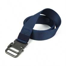 Women's Denim Jeans Belt, Summer Double-Ring Buckle Waist Canvas Belt, Studentstyle No-Hole Casual Military Vintage Belt