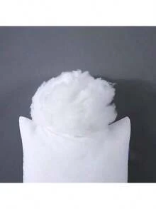 Christmas 1pc/2pcs/4pcs High Quality Renewable Fiber Flocked Soft Washable Refillable 3D Filled Throw Pillow Insert, Suitable For Sofa, Living Room, Bedroom, Party Home Decor New Year Gift - White - View 3