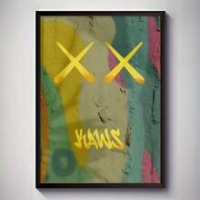 Pintura de arte KAWS - 1/3 piezas. Pintura en lienzo, decoración de pared, regalo de decoración del hogar. Pintura en lienzo para decoración de la sala, comedor, cocina. Excelente regalo de decoración para amigos sin marco