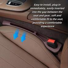 2PCS Car Seat Gap Filler,No Drop Seat Guard For Cars, Seat Gap Fillers For All Cars, Prevents Items From Falling, Easy To Install - Beige - View 4
