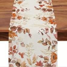 33x183cm 经典桉树叶桌布，适合春夏秋冬季节桉树桌旗，适用于节日厨房餐桌装饰、家庭聚会装饰 - 彩色 - 查看 8