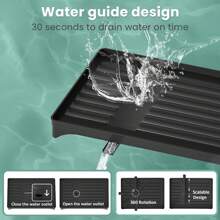 Rustproof Stainless Steel Dish Drying Rack, 2-Tier Large Dish Rack For Kitchen Countertops, Dish Rack With Drainer Plate, Dish Drainer With Utensil Holder And Cup Holder, Dish/Knife/Cup/Cutting Board, Black