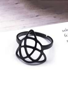 Gothic Triquetra Celtic Rune Of Protection Finger Ring For Women Men Stainless Steel Holy Trinity Adjustable Rings Jewelry Gifts - Ring - View 7