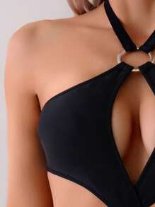 Hollow Out One Piece Swimsuit Sexy Strap Backless One Piece Swimwear For Women Summer