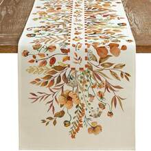33x183cm 经典桉树叶桌布，适合春夏秋冬季节桉树桌旗，适用于节日厨房餐桌装饰、家庭聚会装饰 - 彩色 - 查看 56