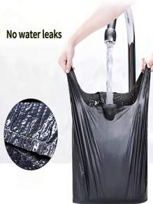 100pcs/300/500pcs Household Thickened Handbag Garbage Bags,Hands-Free Handling Thick Material Garbage Bags For Household Kitchen Bathroom Living Room And Office Waste