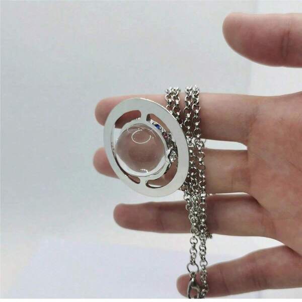 1 pièce Collier avec planète transparente, collier ras-de-cou à la mode, cadeau pour mariage/fête, chaîne de style vedette