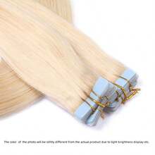 20pcs/Pack/50g Straight Thick  Tape In 100% Remy Human Hair Extension For Salon  Dark Brown Color 2# 16-26 Inches Silk Straight Seamless Skin Weft Hair Extension Tape In Hair Tape Ins Hair Extentions - S60 - View 3