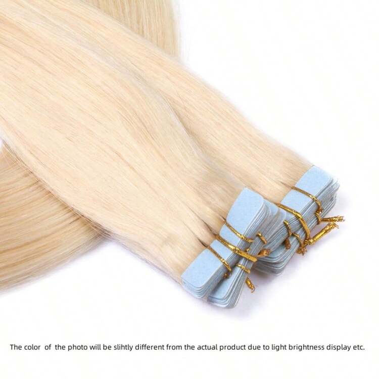 20pcs/Pack/50g Straight Thick  Tape In 100% Remy Human Hair Extension For Salon  Dark Brown Color 2# 16-26 Inches Silk Straight Seamless Skin Weft Hair Extension Tape In Hair Tape Ins Hair Extentions - S60 - 查看 3
