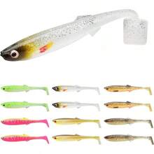 Señuelos Vinilo Pre-Rigged Jig Head Swimbaits Lubina Camarón Suave Cebos Pesca Calidad Agua Dulce Salada - H-2.5 pulgadas, 0.8 onzas, 12 piezas - Ver 10