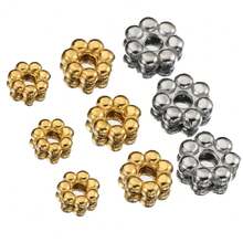 50pcs Flower Shaped Metal Beads, Stainless Steel Snowflake Spacer Beads For Jewelry Making, DIY Bracelet - Bead - View 8
