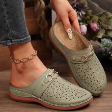 صنادل نسائية ذات كعب عال، بتفاصيل منقوشة وسلسلة، بأسلوب أوروبي بلس سايز، متميزة بطراز البوهيمي العتيق، صنادل منقوشة