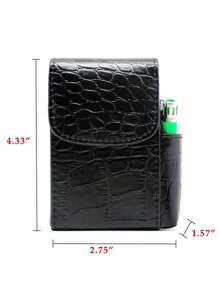 1pc PU Leather Cigarette Case With Lighter Holder Tobacco Pouch Best Gift For Men Women Exquisite And Convenient For Carrying Fashion Items Out, Smoking Accessories, Cigarette Storage, Sigaretten Doos