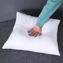 Christmas 1pc/2pcs/4pcs High Quality Renewable Fiber Flocked Soft Washable Refillable 3D Filled Throw Pillow Insert, Suitable For Sofa, Living Room, Bedroom, Party Home Decor New Year Gift - White - View 4
