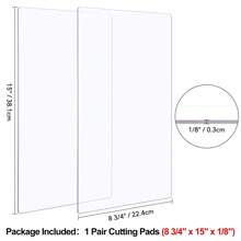 CYFUN DESIGN 1 Pair 22.5x15.5x0.3cm/38.1x22.4x0.3cm/32.3x22.4x0.3cm Clear Polycarbonate Plastic Cutting Plates For Die Cutting Machine,Back To School,School Supplies