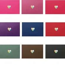 Busta in stile INS, laser e laminatura a caldo, con cuore e perla, carta premium spessa, piccola busta di lusso, materiale per confezione di biglietti, piccola busta