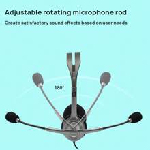 Logitech Auriculares H111 Sonido estéreo Llamadas en tiempo real Ligeros y cómodos Micrófono con cancelación de ruido Micrófono ajustable Jack de una sola línea de 3,5 mm