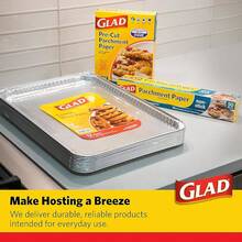 Glad Disposable Bakeware Aluminum Rectangular Cookie Sheets For Baking And Roasting, 12 Count-16" X 11" X 0.25" - Textured, Made From Aluminum - Baking Sheets, Baking Pans, Foil Cookie Sheet - Cookie Sheet Pans - View 5