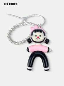 HXXOOS Acessório de Bolsa Corrente de Pérolas Falsas Y2K - Chaveiro Fofo com Laço Rosa, Pingente Estético Kawaii para Mulheres, Adolescentes, Decoração de Mochila e Bolsa, Ótima Ideia de Presente Cordão